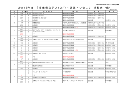 兵庫女子 U-12・11選抜トレセン予定表