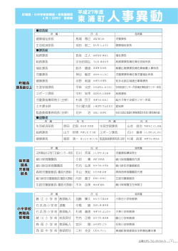 人事異動 - 東浦町