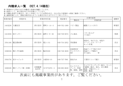 (平成27年4月14日現在)（PDF：65KB）