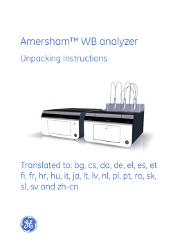 Amersham™ WB analyzer - GE Healthcare Life Sciences