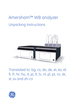 Amersham&trade; WB analyzer - GE Healthcare Life Sciences
