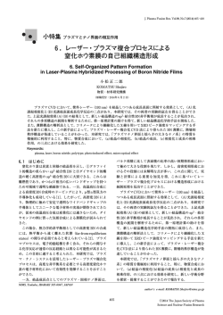 レーザー・プラズマ複合プロセスによる 窒化ホウ素膜の自己組織構造形成