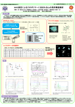 XAFS測定によるジオポリマーに含まれるCuの局所構造解析
