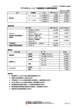 アプトダカンシートCT機械固定工法標準価格表