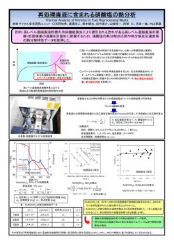 再処理廃液に含まれる硝酸塩の熱分析