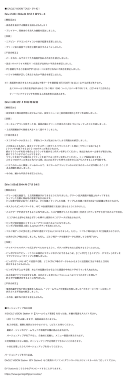 EAGLE VISION TOUCH EV-421 【Ver.2.00】2014 年 12 月 1 日リリース