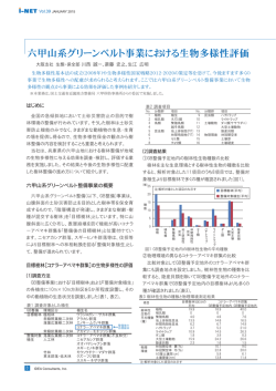 六甲山系グリーンベルト事業における生物多様性評価