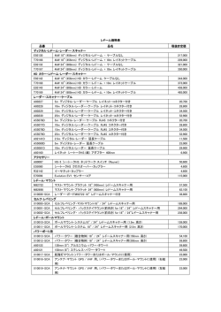 レドーム価格表 品番 品名 税抜き定価 ディジタル・レドーム・レーダー