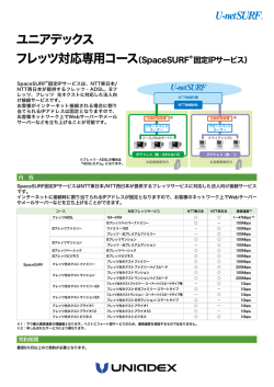 ユニアデックス フレッツ対応専用コース（SpaceSURF&reg; 固定IPサービス）