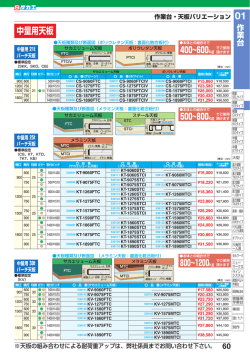 中量用天板