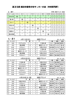 L-21終了 - 横浜サッカー協会少年委員会