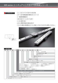 MR series ミニチュアリニアガイド炭素鋼シリーズ