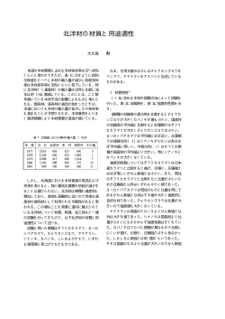 北洋材の材質と用途適性