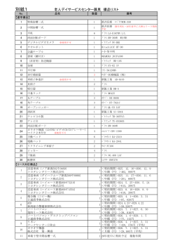 別紙1 備品リスト（PDF：51KB）
