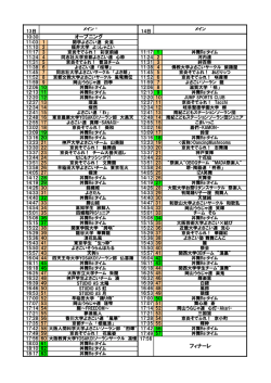 メインステージ タイムテーブル