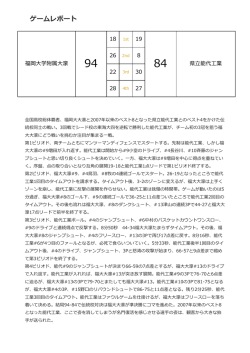 能代工業高校84-94〇福岡大学附属大濠高校（インターハイ1位）