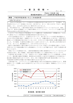 平成26年産多伎いちじくの生産状況