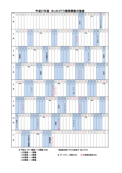 平成27年度 ホッカイドウ競馬開催日程表
