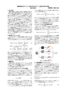 画像特徴点のアフィン不変な多次元スケール推定に関する研究 長谷川昂