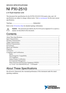 NI PXI-2510 Specifications (Multilingual)