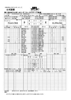 公式記録 - 日本フットボールリーグ