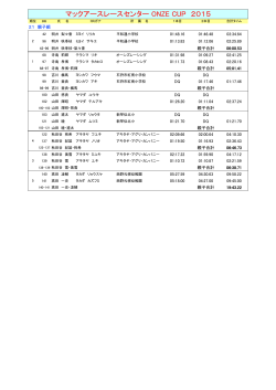 マックアースレースセンター ONZE CUP 2015;pdf