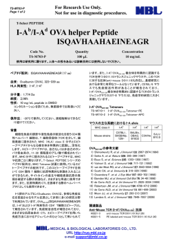 I-Ab / I-Ad OVA helper peptide