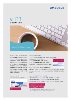 e-ITR - アマデウス・ジャパン