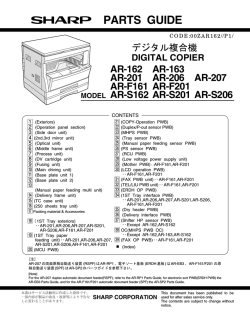 DIGITAL COPIER AR-162 AR-163 AR-201 AR-206 AR