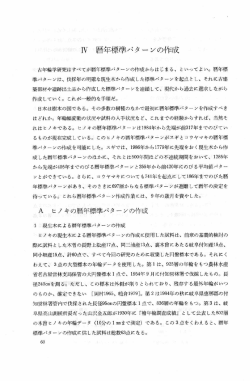 IV 暦年標準パターンの作成