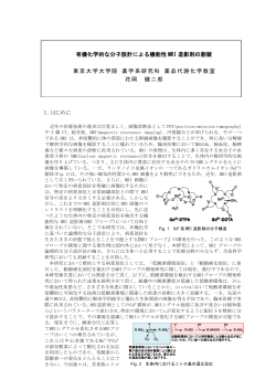 有機化学的な分子設計による機能性 MRI 造影剤の創製 東京