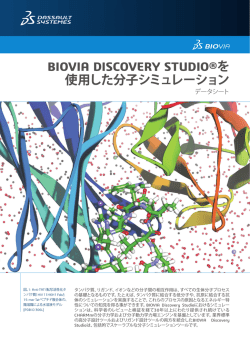 Discovery Studio シミュレーションのデータシートを参照