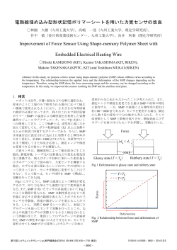 電熱線埋め込み型形状記憶ポリマーシートを用いた力覚