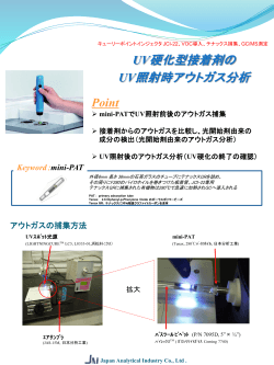 UV硬化型接着剤のUV照射時アウトガス分析（401KB）