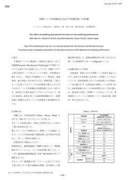 研磨パッド内部構造が及ぼす研磨性能への影響