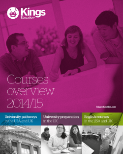 Courses overview 2014/15