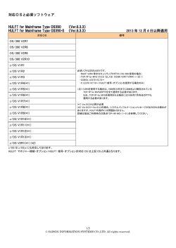 対応OSと必須ソフトウェア HULFT for Mainframe Type