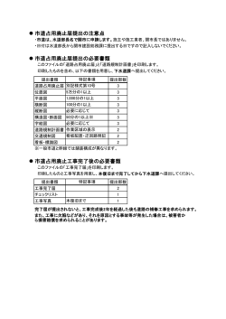 市道占用廃止届提出の注意点 市道占用廃止届提出の必要書類