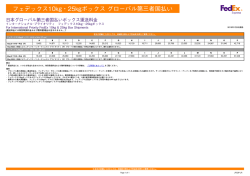フェデックス10kg・25kgボックス グローバル第三者国払い