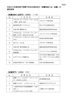 別紙1 平成26年度安価で信頼できる木造住宅の「耐震改修工法・装置