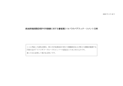 高浜原発設置変更許可申請書に対する審査案