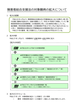 【別紙1】対象難病の拡大内容（PDF：168KB）