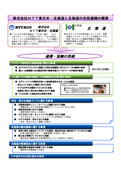 株式会社NTT東日本‐北海道と北海道の包括連携の概要 連携・協働の