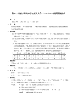 要項（PDF） - 岩手県バレーボール協会