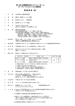 第13回 近隣関東交流ソフトバレーボール オープン・フェスティバルIN練馬