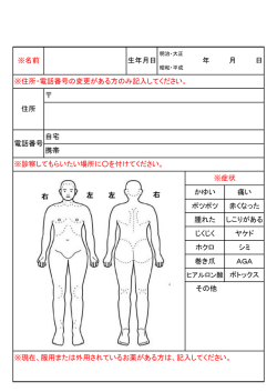 再診問診票 当院で受診したことのある方