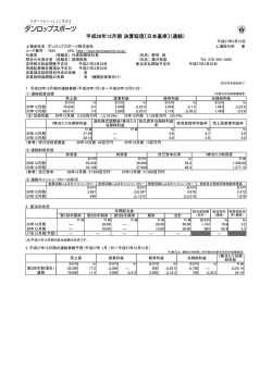 平成26年12月期 決算短信〔日本基準〕（連結）