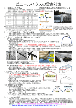 ビニールハウスの雪害対策