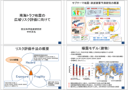 南海トラフ地震の 広域リスク評価に向けて リスク評価手法の概要 曝露
