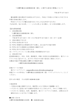 上記パブリックコメントの募集について